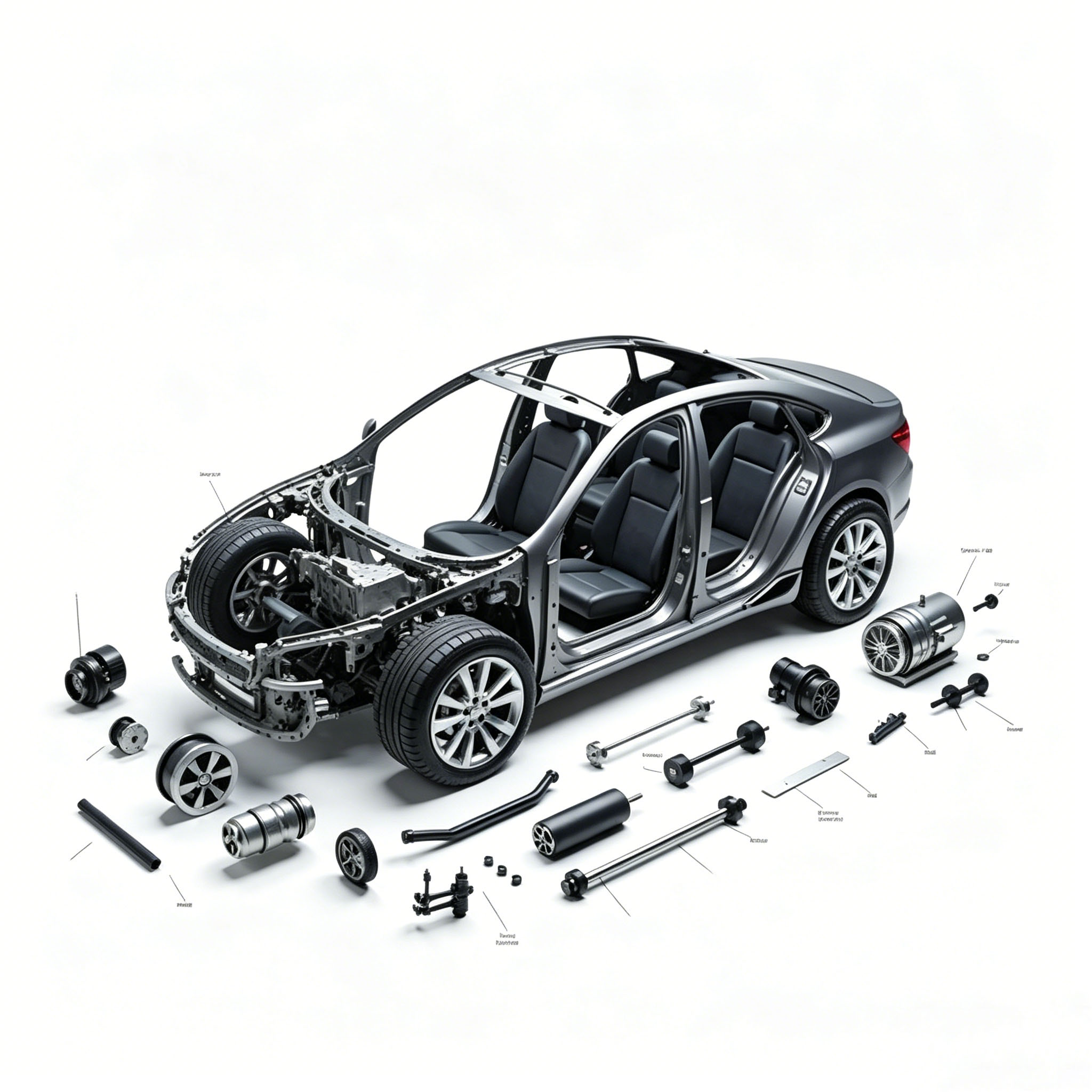 Composants structurels automobiles et pi&egrave;ces de ch&acirc;ssis en aluminium moul&eacute; sous pression