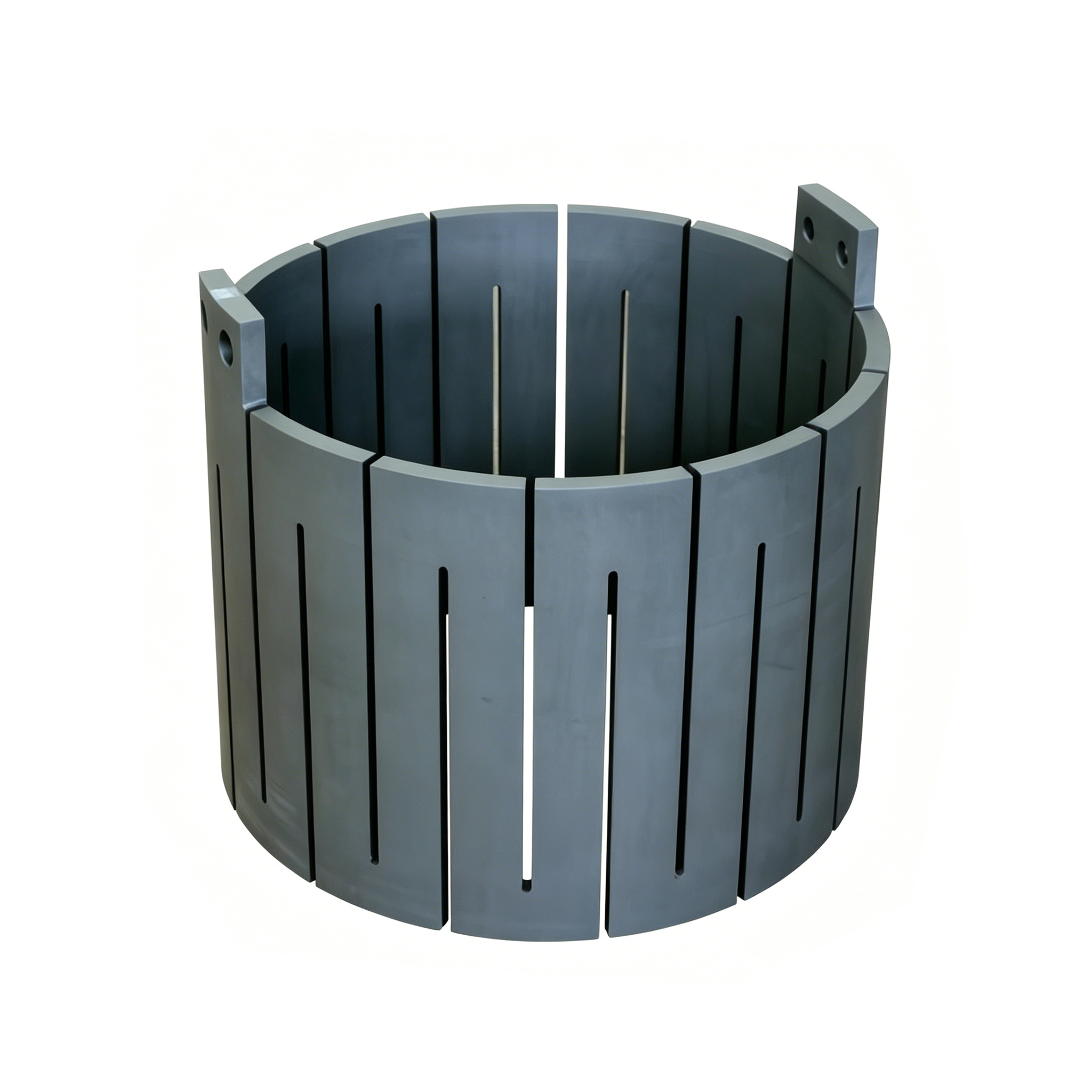 R&eacute;chauffeur en graphite &agrave; fentes fendues avec pattes de montage pour four sous vide