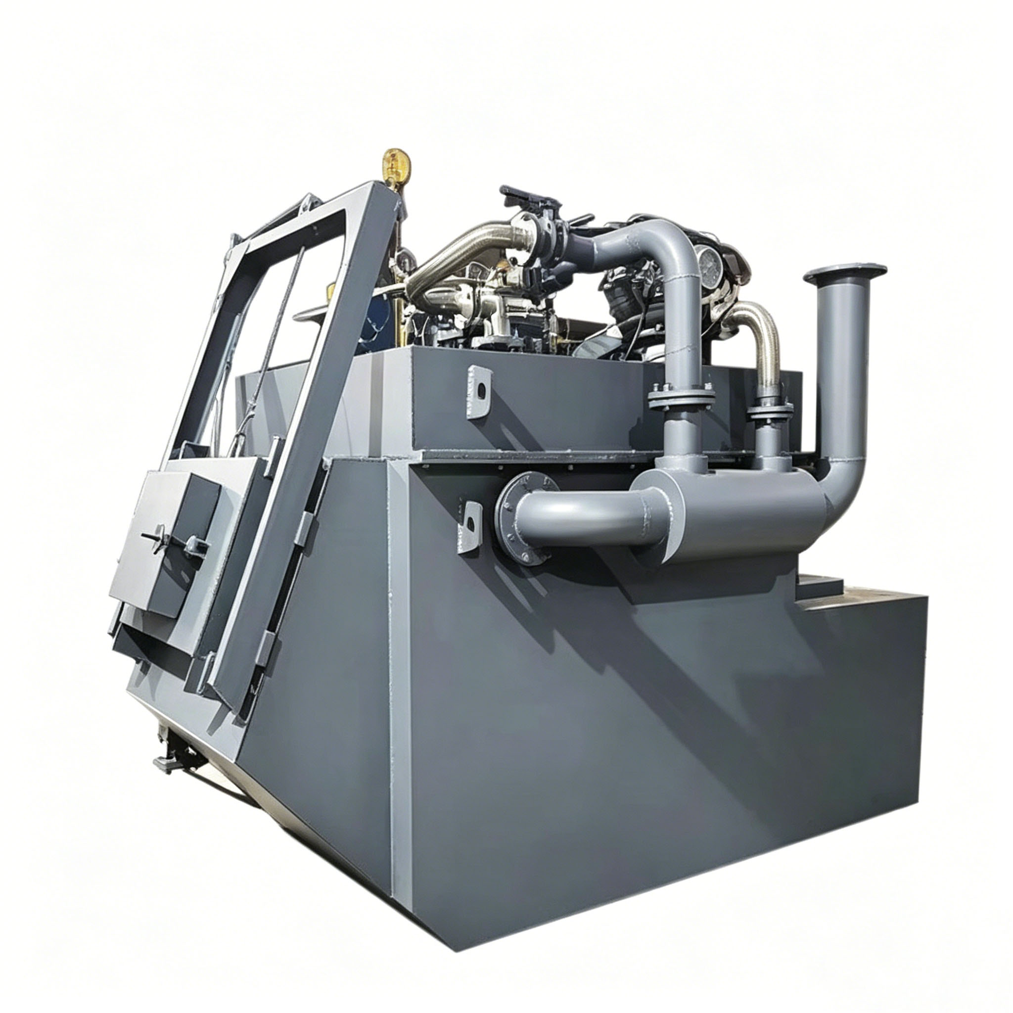 Four de fusion industriel aliment&eacute; &agrave; la biomasse pour la fusion de l'aluminium recycl&eacute;