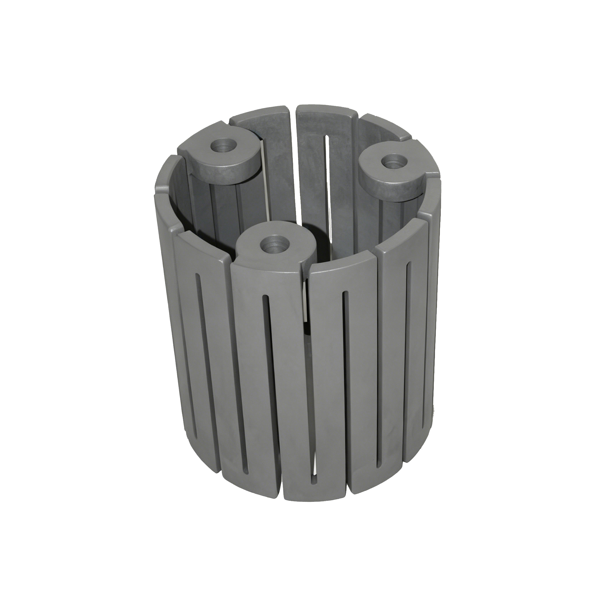 Cylindre chauffant en graphite multi-pi&egrave;ces avec broches de positionnement pour four &agrave; haute temp&eacute;rature