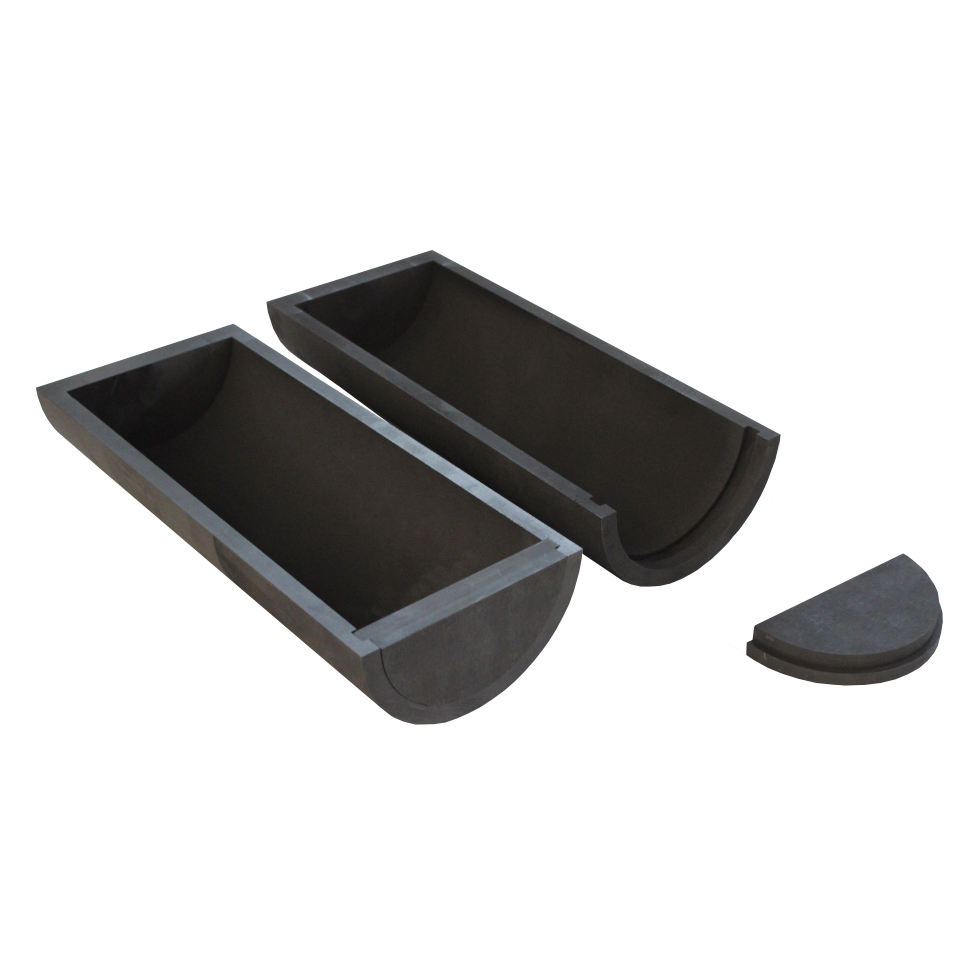 Bateau de frittage de graphite de haute puret&eacute; de bateau semi-circulaire fait sur commande de graphite pour le four de traitement thermique