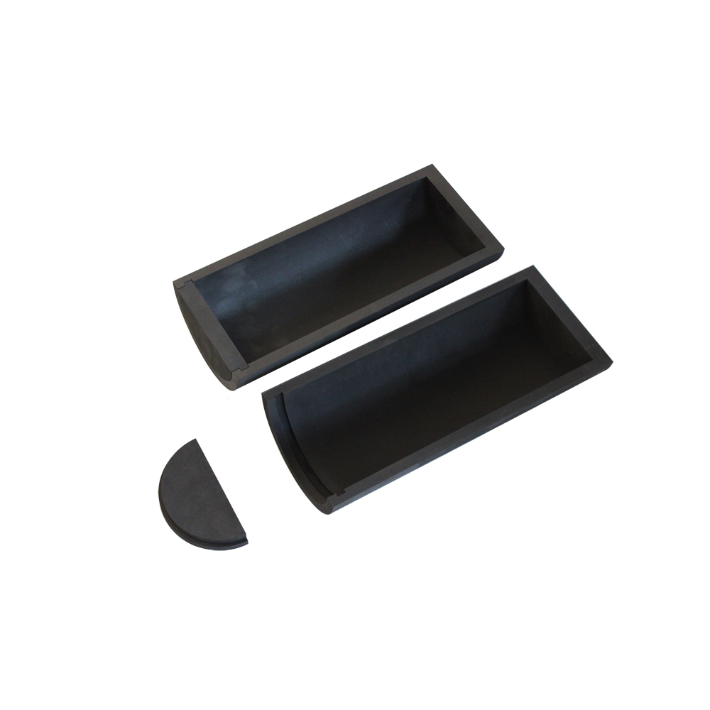Bateaux ronds en graphite isostatique de haute pureté Bateaux en graphite fritté semi-circulaire en forme de U Bateaux en graphite haute température sur mesure pour fours sous vide