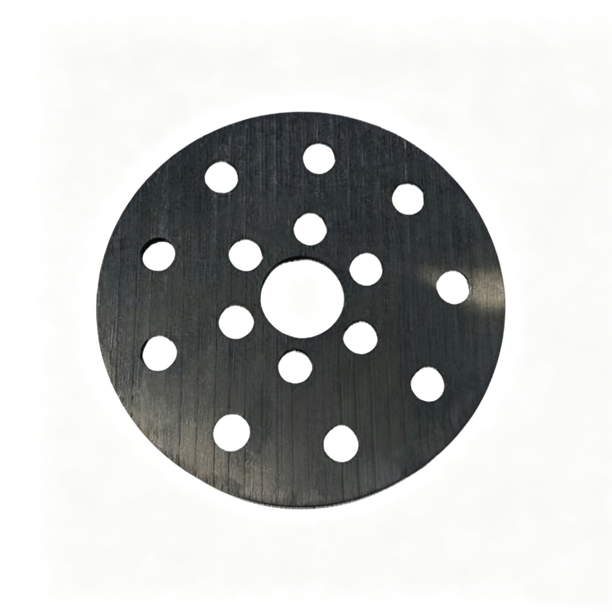 Disque en graphite &agrave; trous clairsem&eacute;s avec al&eacute;sage central et conception &agrave; faible porosit&eacute;, plateau de frittage en carbone &agrave; surface textur&eacute;e pour les applications &agrave; charges lourdes n&eacute;cessitant une r&eacute;sistance structurelle &agrave; haute temp&eacute;rature