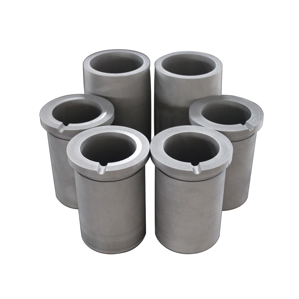 6 creusets en graphite &agrave; anneau unique de haute puret&eacute; avec finition de surface polie pour la fusion et le moulage de m&eacute;taux pr&eacute;cieux avec pr&eacute;cision