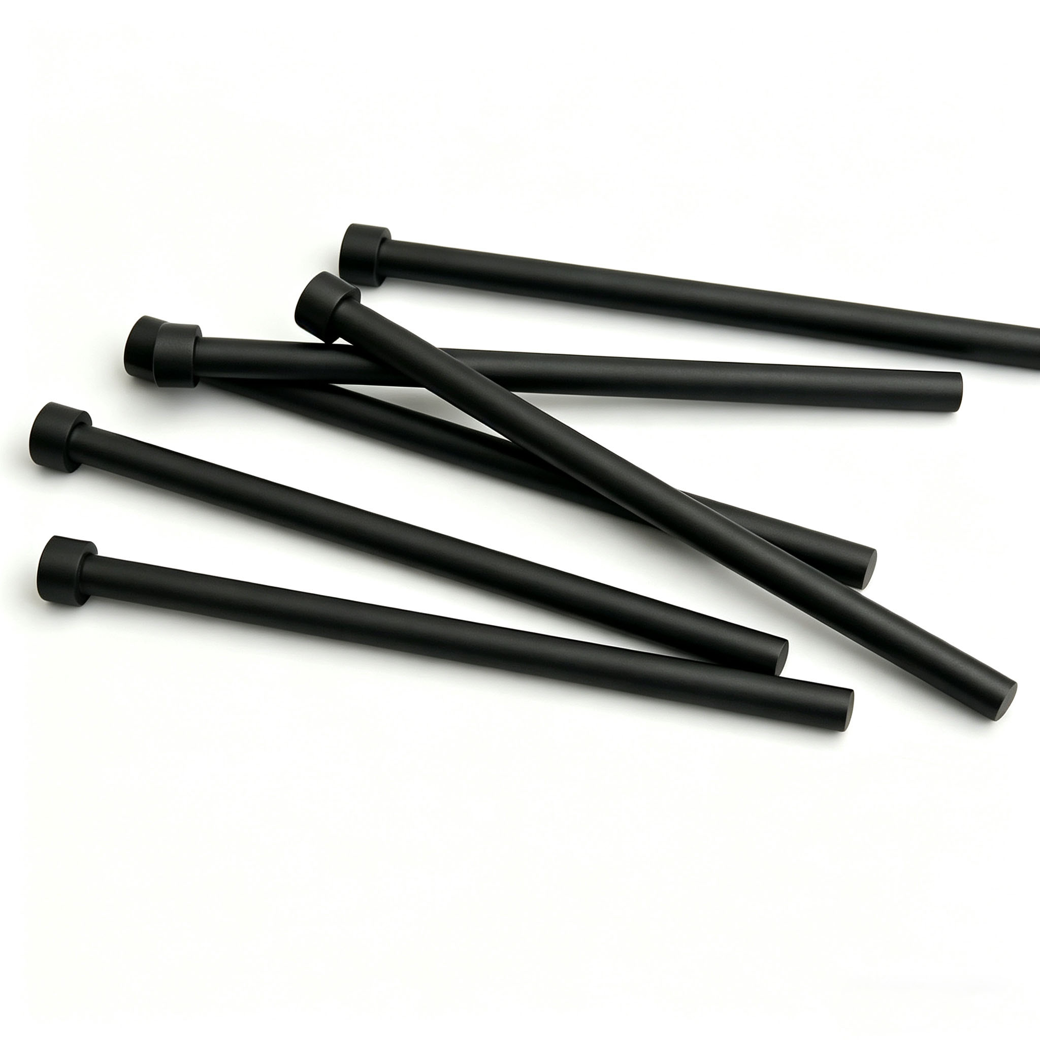 Tige de support en graphite noir mat en vrac, arbre de transmission en graphite d'approvisionnement en masse pour le domaine thermique industriel