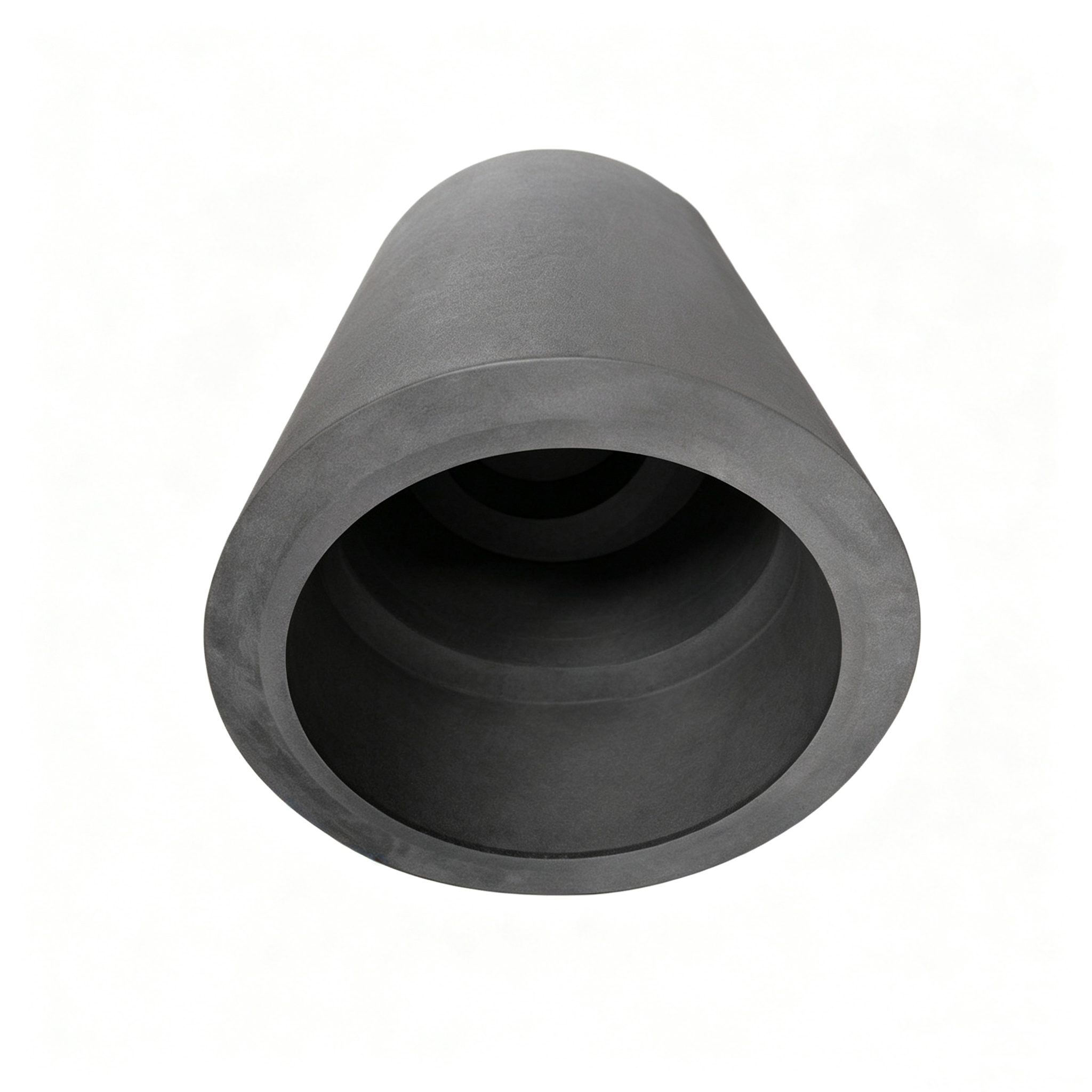 Creuset en graphite conique conique, conception &agrave; fond large et &eacute;troit pour un versement et un d&eacute;moulage faciles du m&eacute;tal, int&eacute;rieur &eacute;tag&eacute; pour un flux de m&eacute;tal en fusion contr&ocirc;l&eacute;, forme con&ccedil;ue avec pr&eacute;cision en carbone NHD