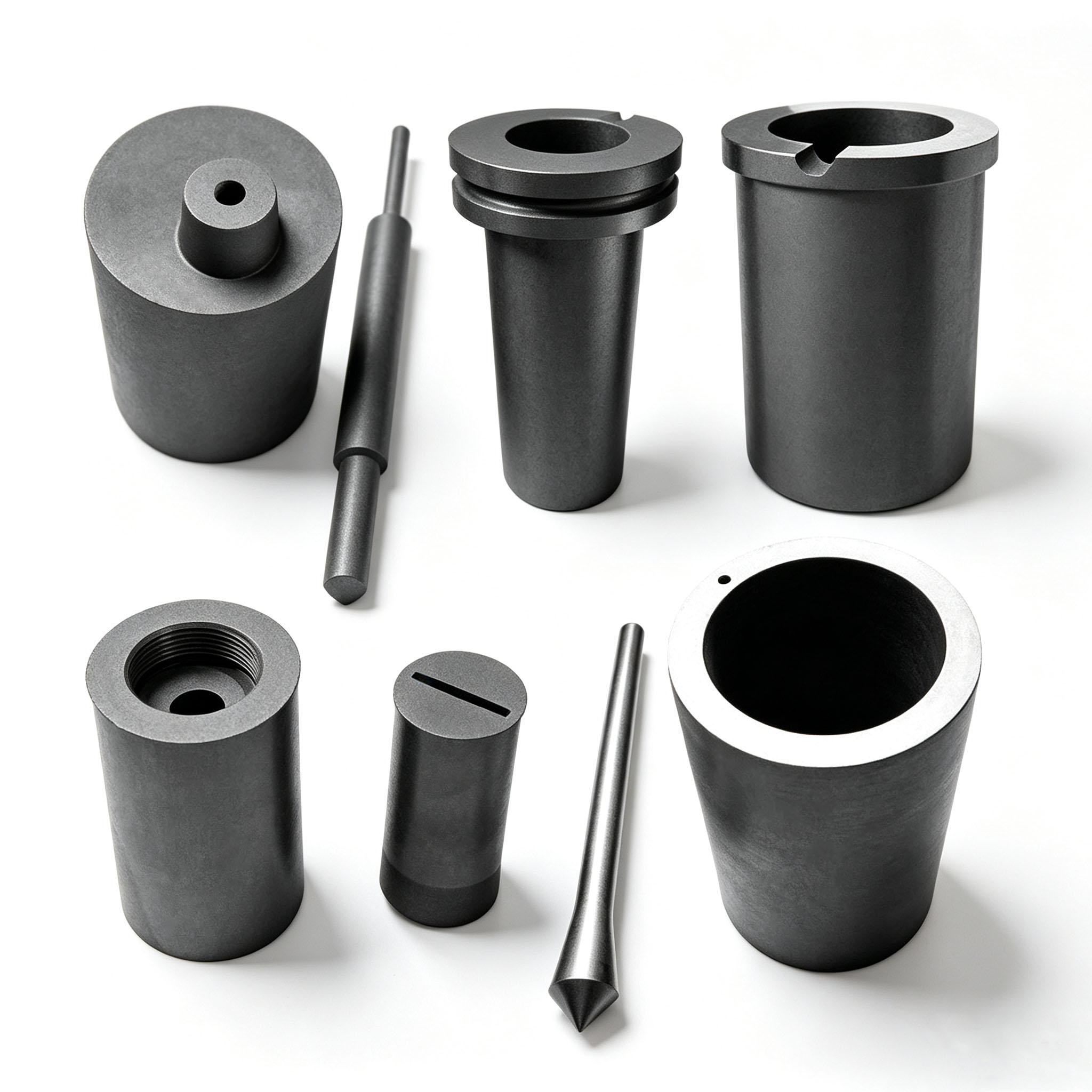 Creuset en graphite avec trou excentrique | Spécialement conçu pour le moulage sous pression sous vide de l'or, de l'argent et du platine | Nouveau matériel du Jiangxi Ningheda