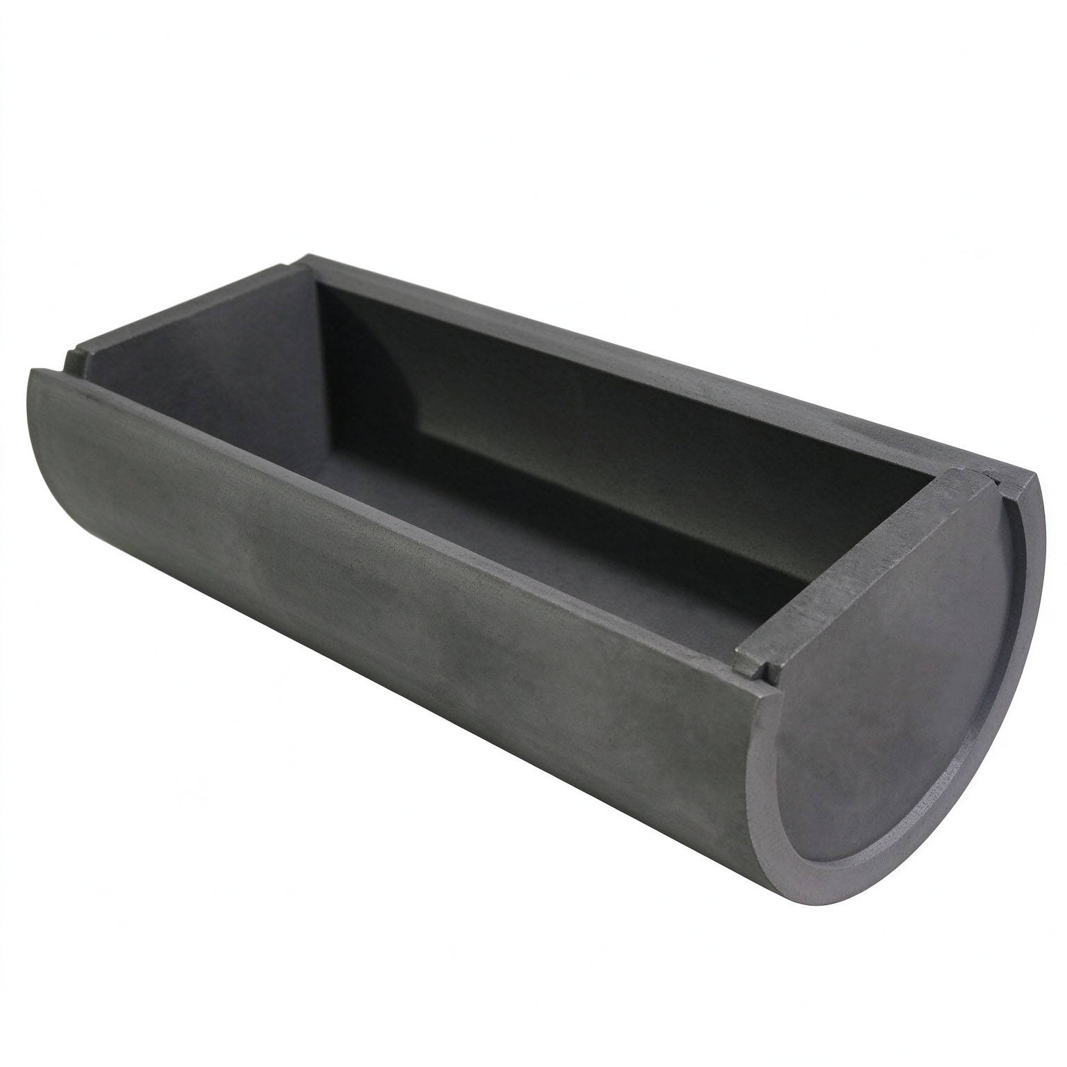 Bateaux ronds en graphite isostatique de haute pureté Bateaux en graphite fritté semi-circulaire en forme de U Bateaux en graphite haute température sur mesure pour fours sous vide