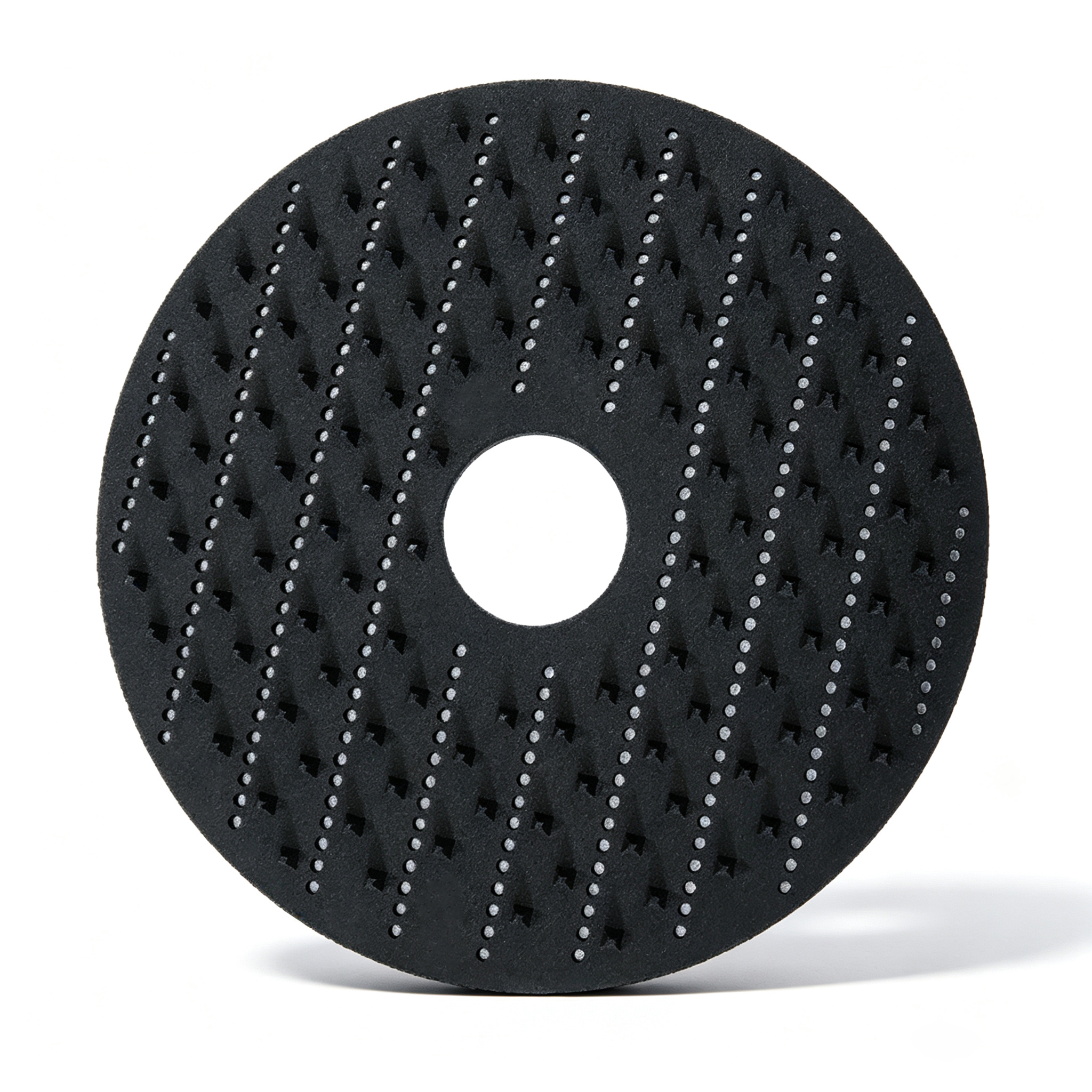 Disque en graphite &agrave; motif en &eacute;toile personnalis&eacute; avec perforation radiale et al&eacute;sage central, plaque de frittage en carbone poreux sp&eacute;cialis&eacute;e pour le contr&ocirc;le directionnel du flux de gaz dans un four &agrave; haute temp&eacute;rature
