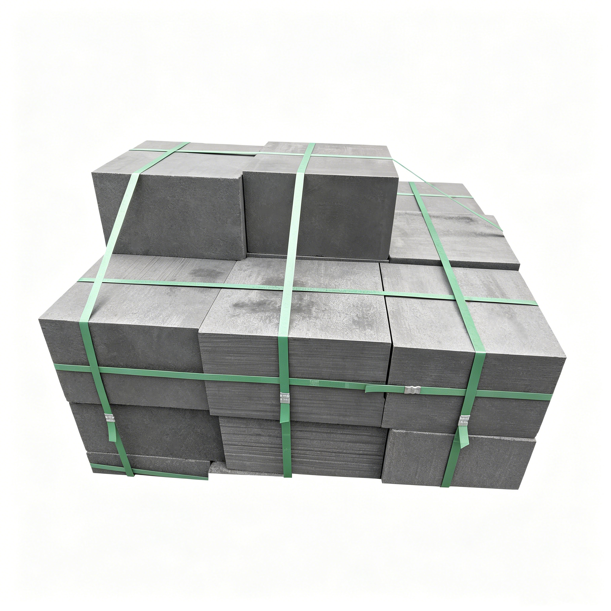 Gamme de produits de blocs de graphite moul&eacute;s par vibration &agrave; grain moyen dans diff&eacute;rentes tailles, granulom&eacute;tries de 0,8 mm et 2,0 mm avec une densit&eacute; de 1,62 &agrave; 1,72 g/cm&sup3; pour les applications de coul&eacute;e et de fusion de m&eacute;tallurgie des poudres