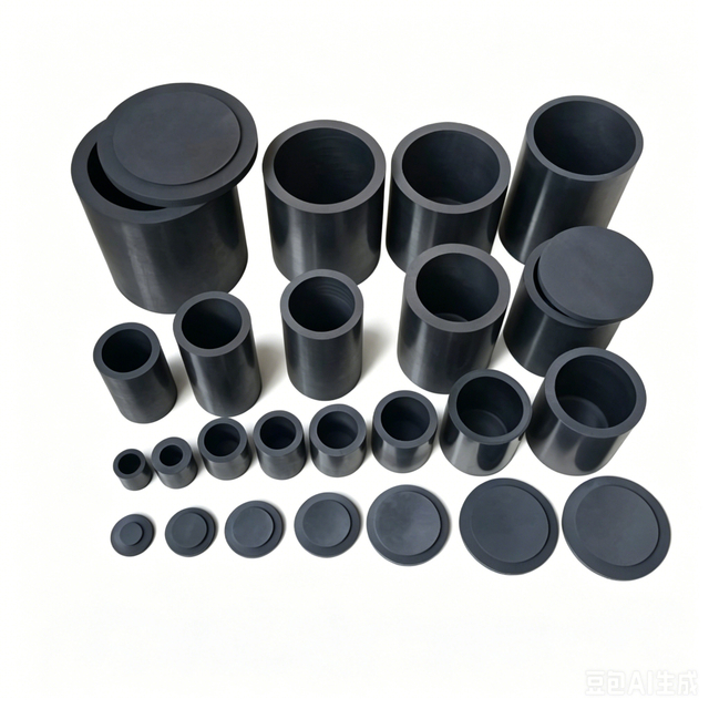 Creuset en graphite à dessus plat pour la fusion de l'or et de l'argent | Tailles personnalisées 1-100kg | Carbone NHD
