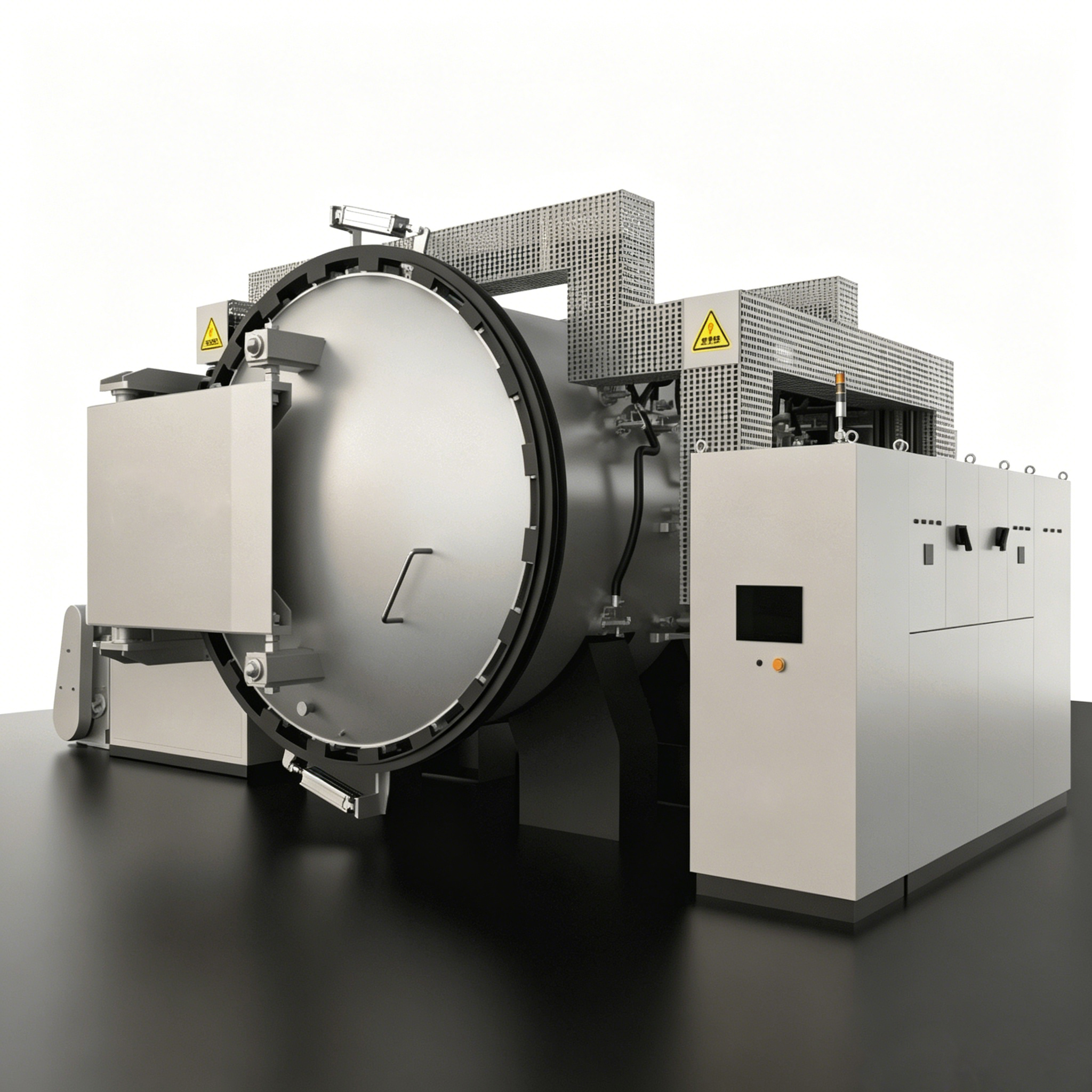 Four &agrave; atmosph&egrave;re sous vide &agrave; haute temp&eacute;rature avec couche d'isolation thermique en feutre de graphite souple &agrave; base de rayonne pour les applications de traitement thermique et de frittage jusqu'&agrave; 2800&deg;C