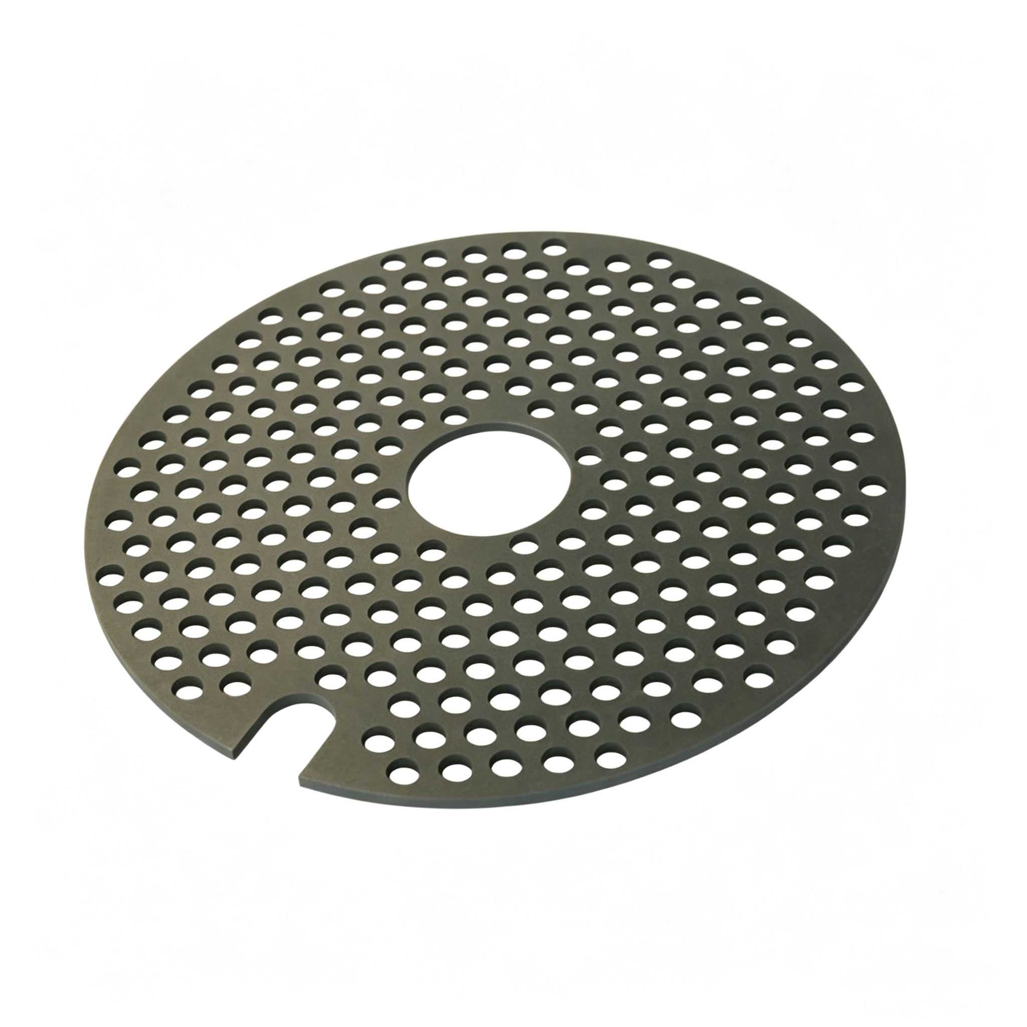 Disque en graphite Ningheda avec encoche de bord et trou central pour un alignement rapide, plateau de frittage en carbone perfor&eacute; de pr&eacute;cision avec fonction de positionnement en V pour l'empilage de fours multicouches