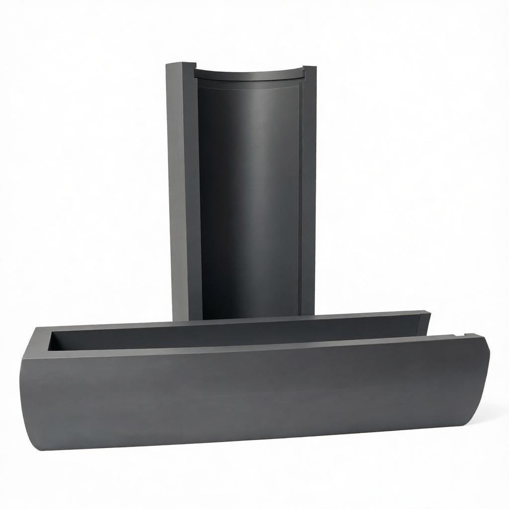 Bateaux ronds en graphite isostatique de haute pureté Bateaux en graphite fritté semi-circulaire en forme de U Bateaux en graphite haute température sur mesure pour fours sous vide