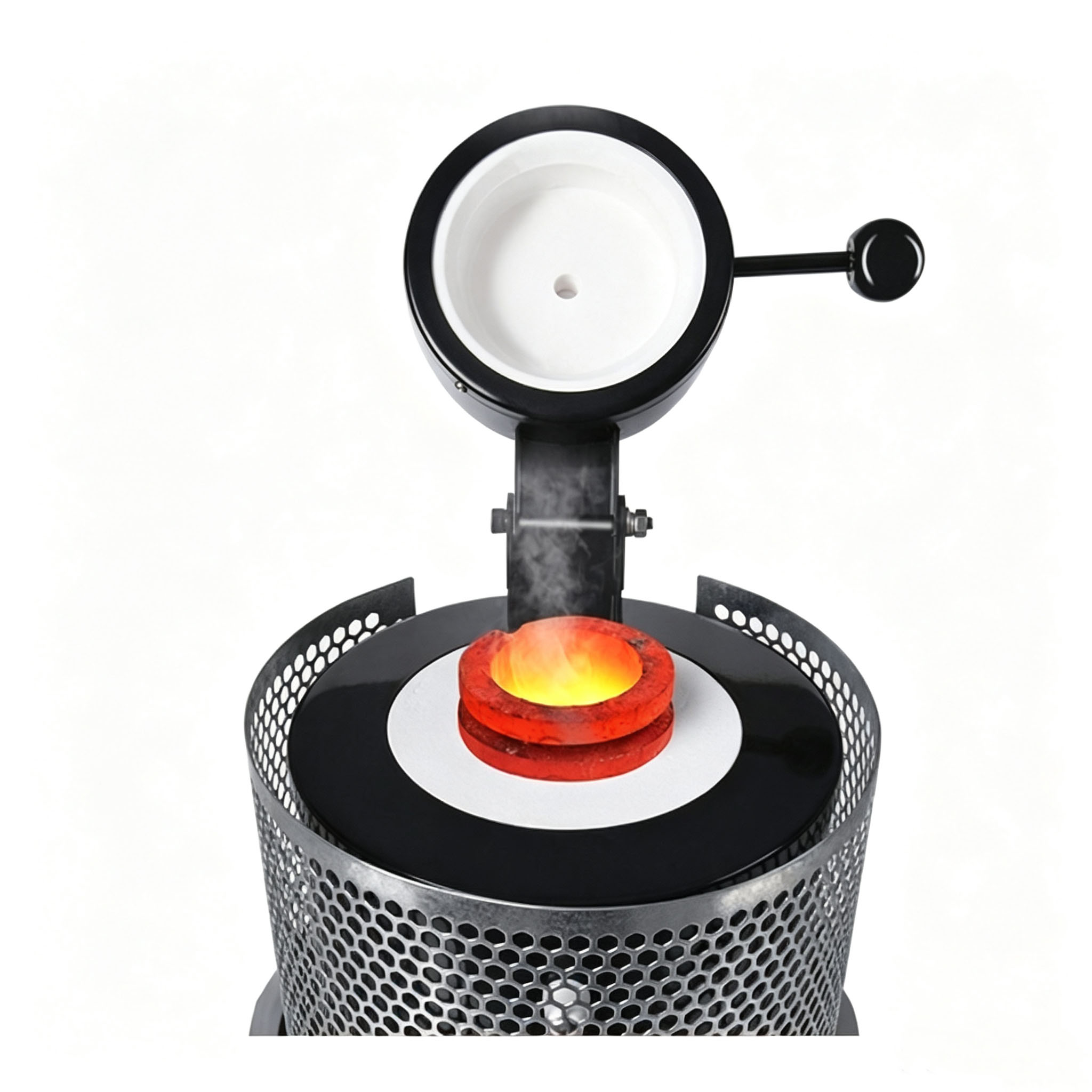 Creuset en graphite &agrave; double anneau dans la fabrication de bijoux, four de fusion d'or, &eacute;quipement de fusion de m&eacute;taux pr&eacute;cieux &agrave; petite &eacute;chelle pour la production de bijoux en or et en argent