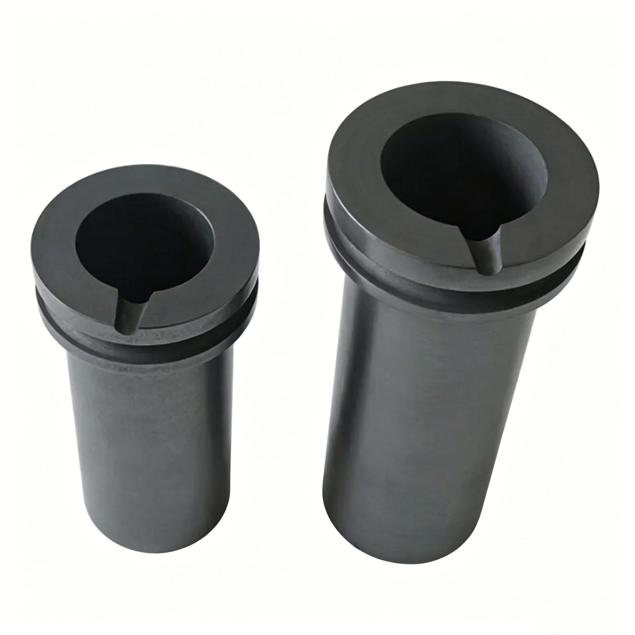 Creusets en graphite à double anneau de haute pureté | Conteneurs résistants aux chocs thermiques spécialement conçus pour la fusion de métaux précieux | Fabriqué sur mesure par NHD