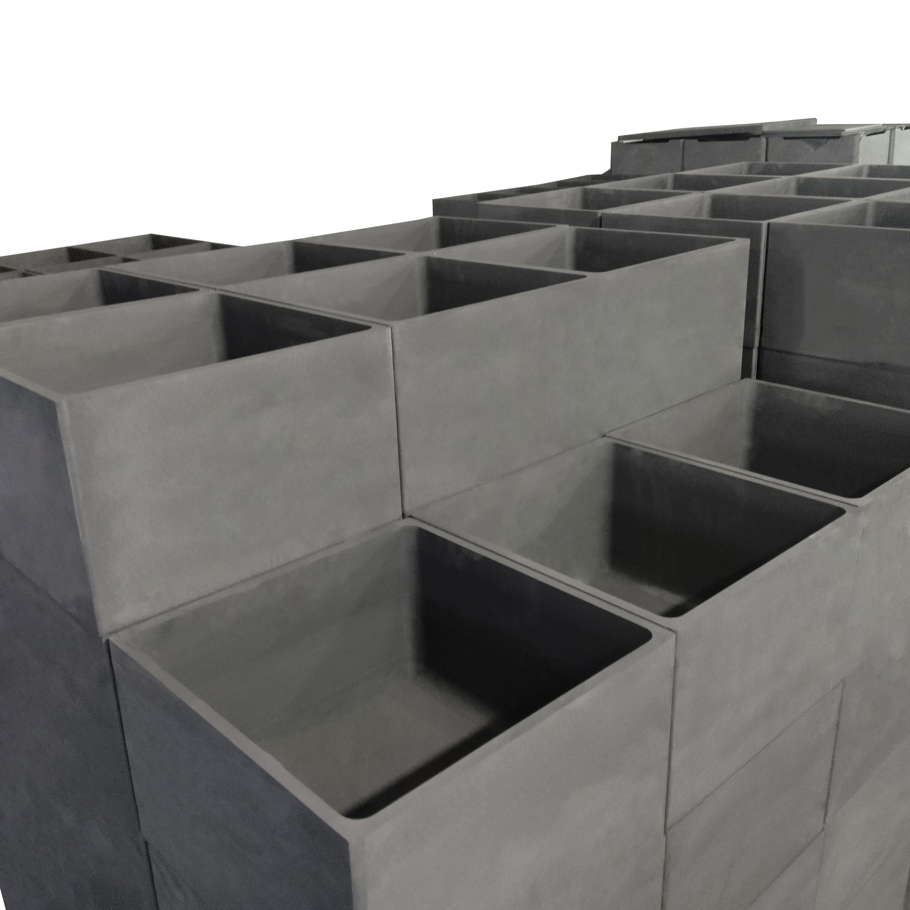 Bateaux carrés en graphite – Conçus pour les processus de frittage à haute température et PECVD | Personnalisable en plusieurs tailles et matériaux de haute pureté