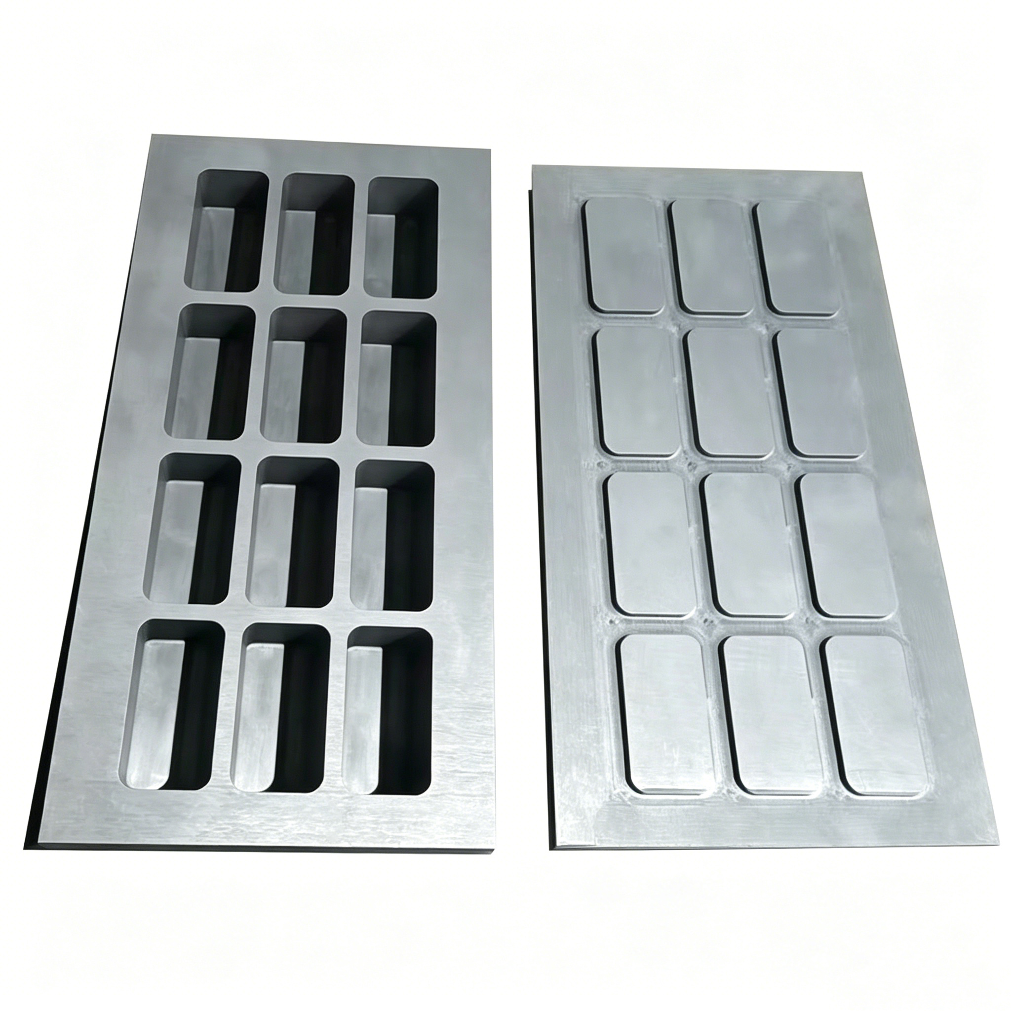 Lingotières en graphite multi-chambres haute densité — Moules spécialisés pour la fusion et le moulage de l'or, de l'argent, du cuivre et de l'aluminium 