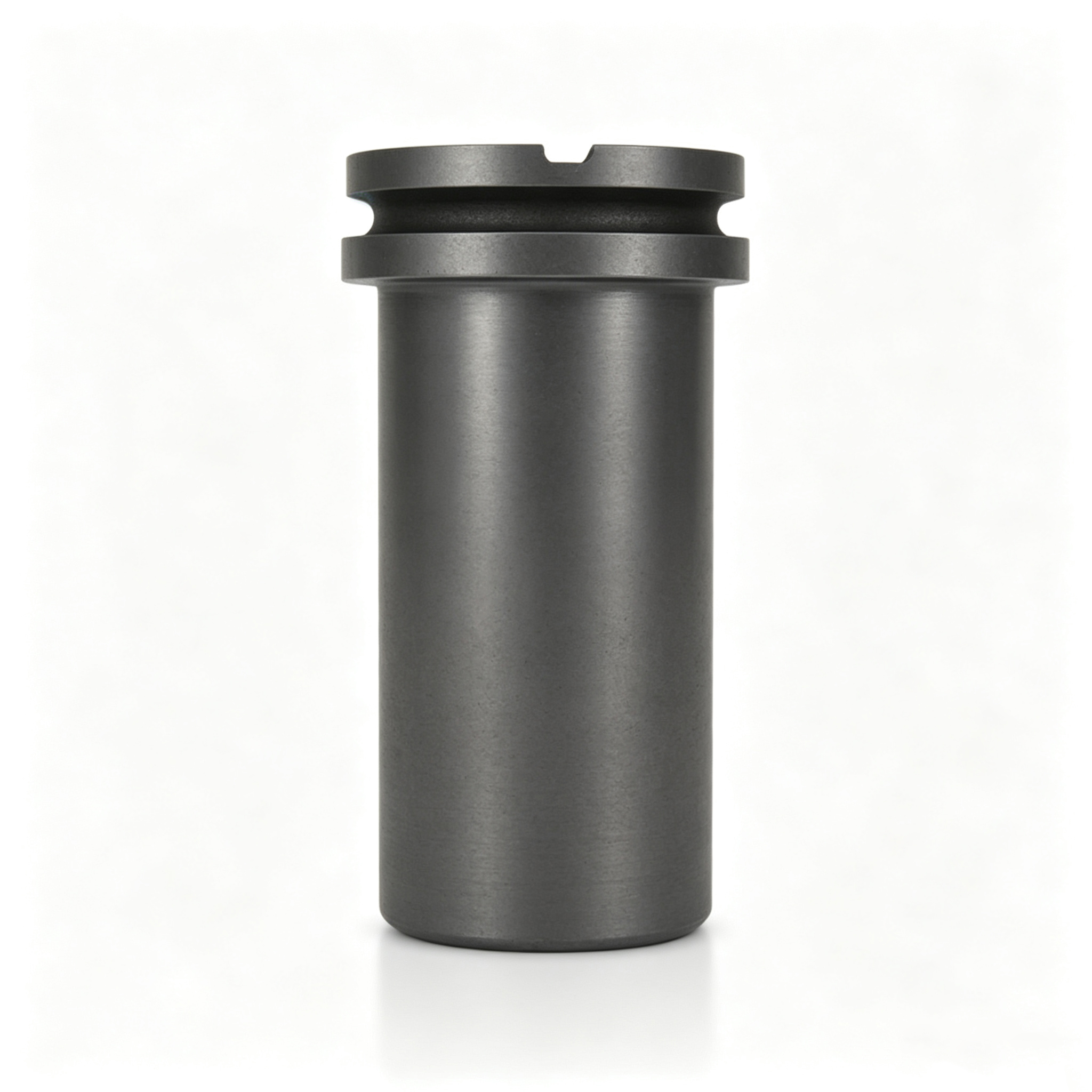 Vue de face du creuset en graphite &agrave; double anneau de haute puret&eacute;, usin&eacute; CNC avec pr&eacute;cision pour la fusion de l'or, de l'argent et du platine, directement &agrave; l'usine de Ninghenda
