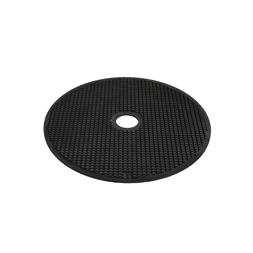 Disque en graphite usin&eacute; CNC avec perforation &agrave; motif tiss&eacute; et trou central, plaque de carbone poreuse de pr&eacute;cision rendue 3D pour les applications de four de frittage industriel