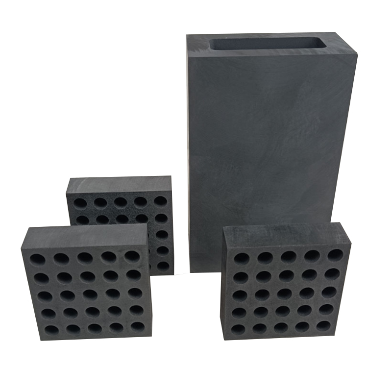 Moules de frittage en graphite multi-cavit&eacute;s carr&eacute;s de diff&eacute;rentes tailles et bloc chauffant en graphite &agrave; fente longue, matrice en graphite de haute puret&eacute; pour la production en s&eacute;rie de diff&eacute;rents segments de diamant