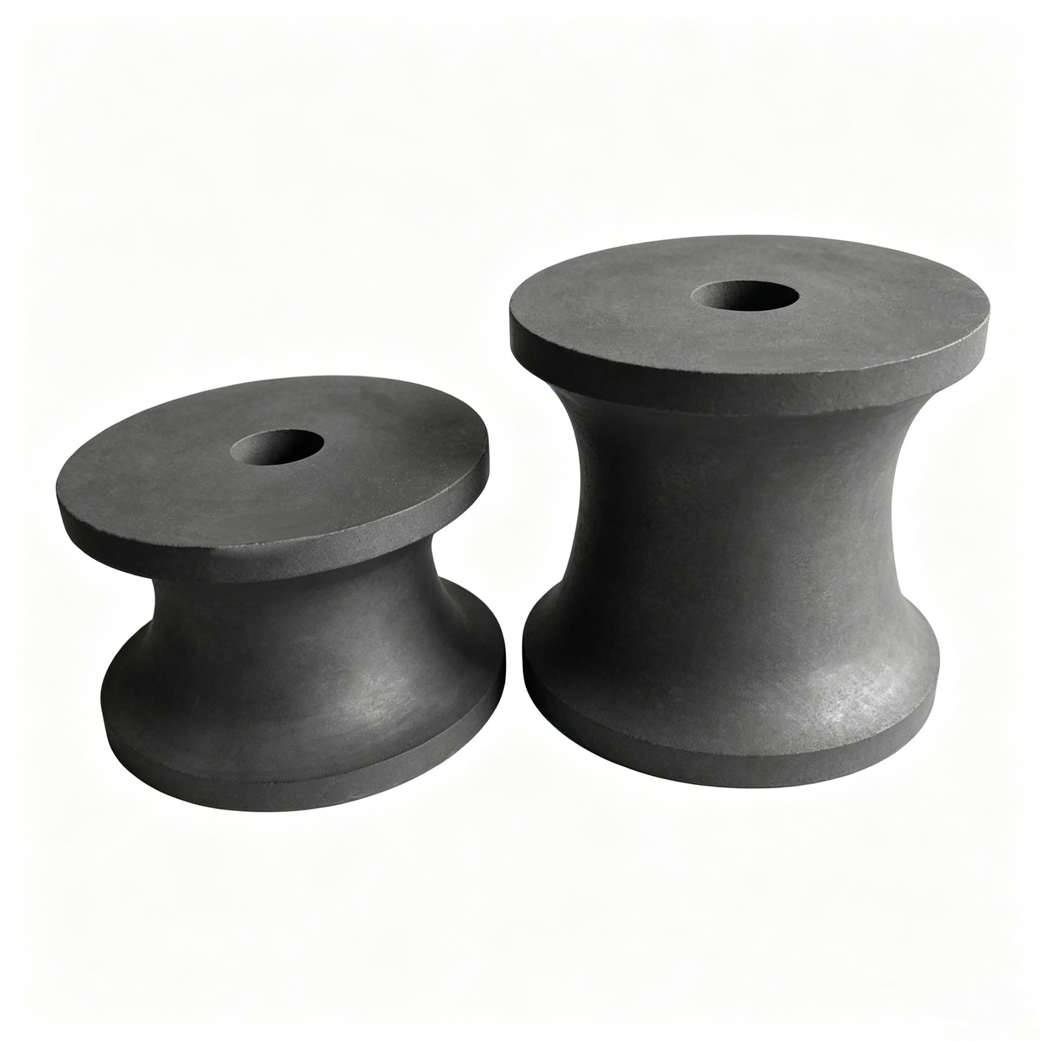 Rouleaux de guidage en graphite de qualité industrielle (roues de guidage en graphite) | Rouleaux de guidage spécialement conçus pour l'étirage de la fibre de verre | Réduisez la casse des fils et prolongez la durée de vie