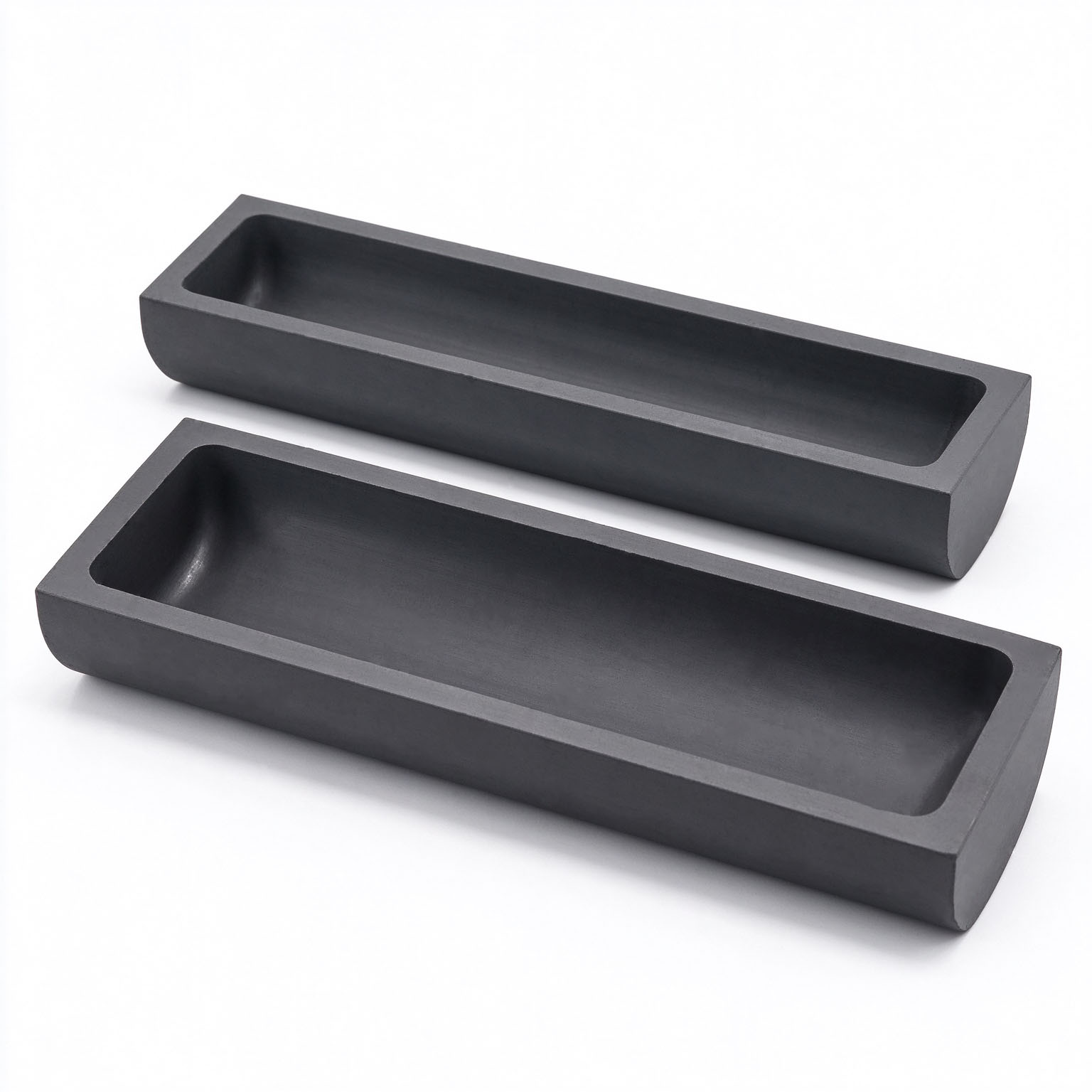 Paire de bateaux ronds en graphite, bateau de frittage en graphite pour four industriel &agrave; haute temp&eacute;rature, commande en gros