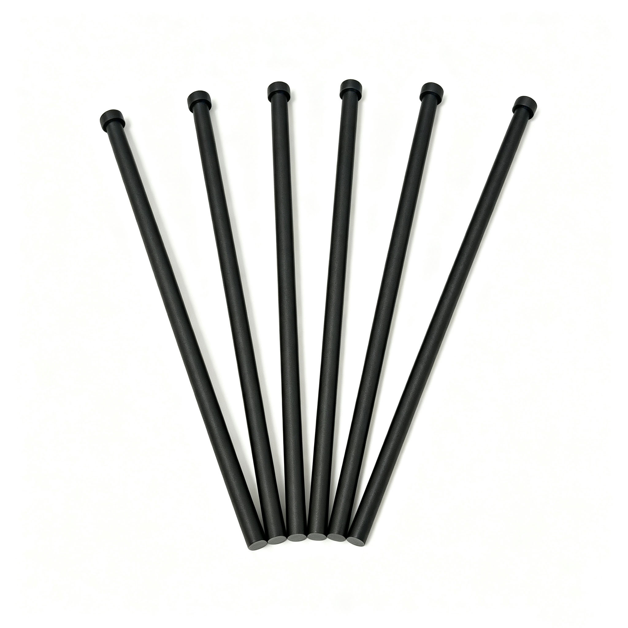 Disposition de ventilateur &agrave; six tiges de support en graphite de longueur uniforme, tige de support en graphite standard pour &eacute;quipement de traitement thermique