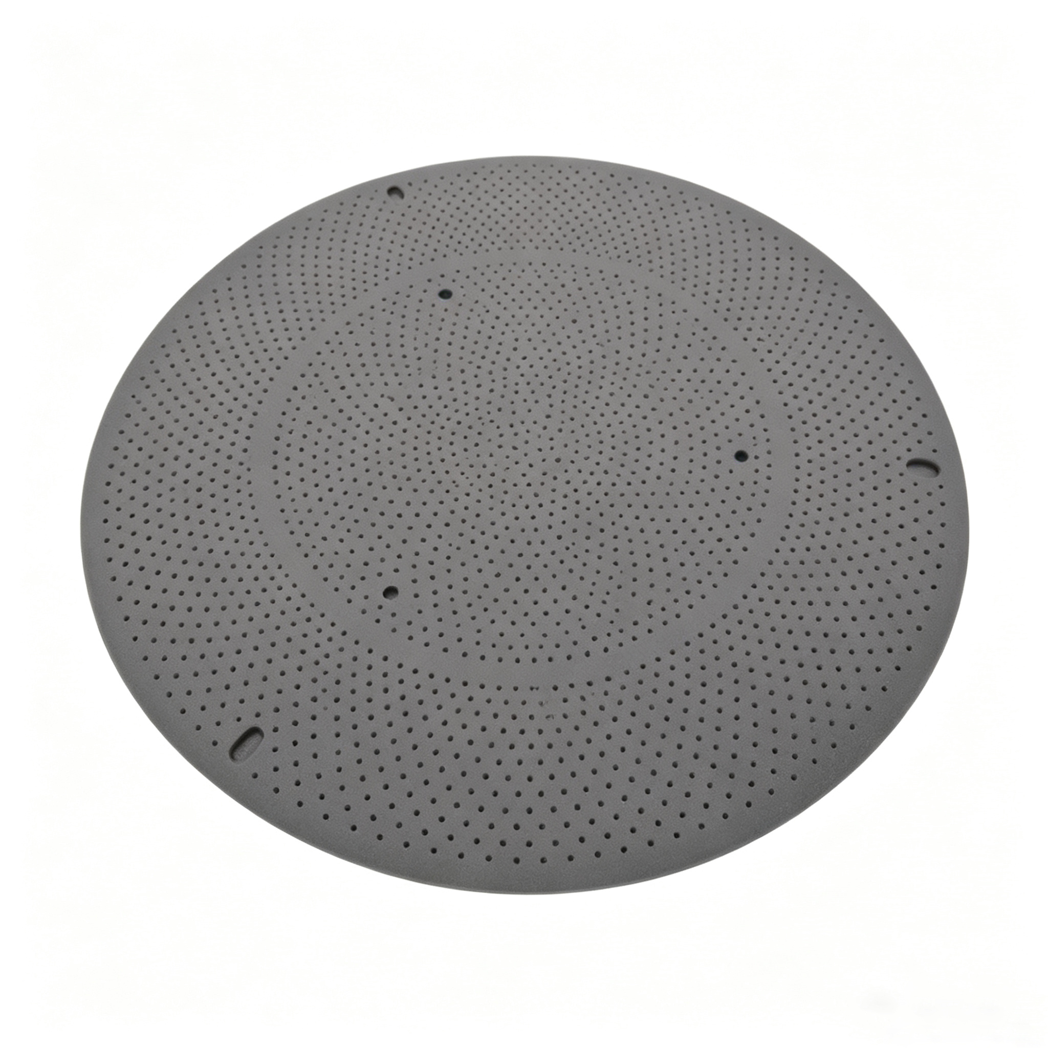 Disque en graphite ultra micro-trou avec positionnement de fente sur le bord, plaque filtrante en charbon poreux de haute pr&eacute;cision pour les applications de distribution fine de gaz et de filtration de m&eacute;taux en fusion