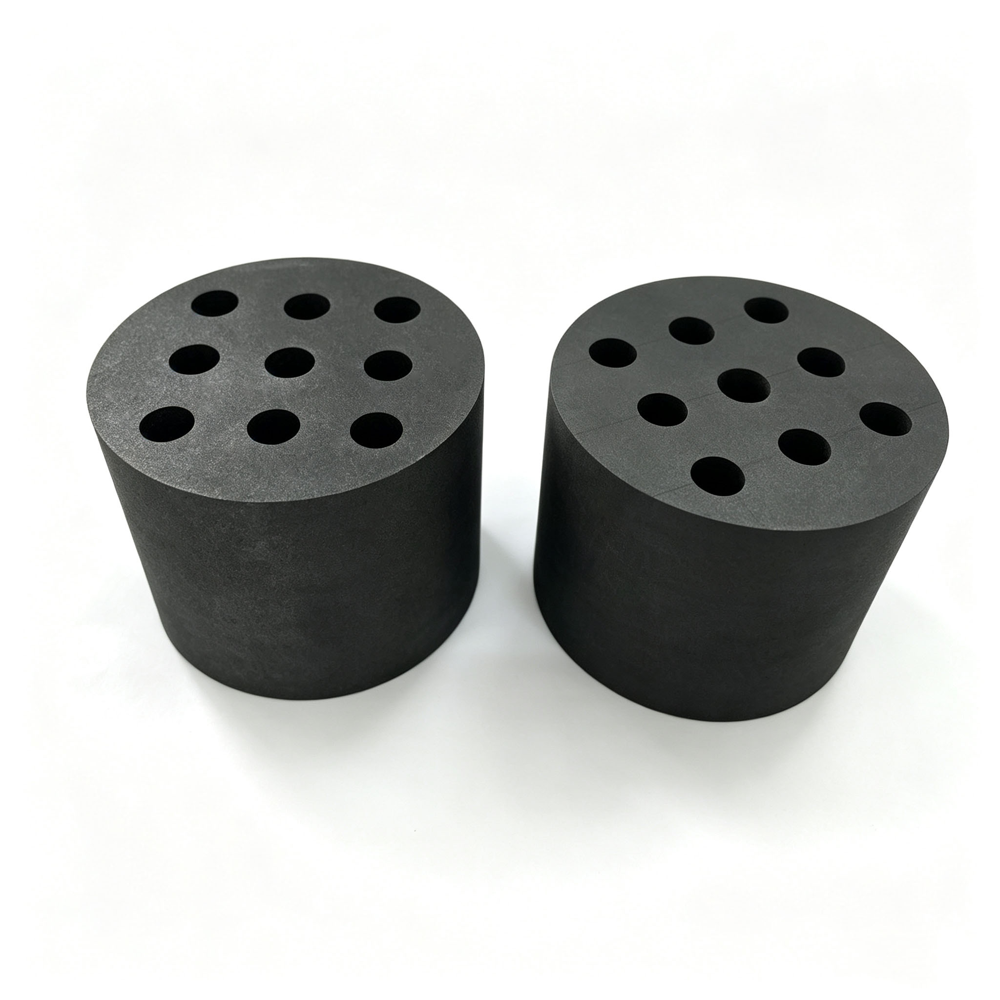 Moule cylindrique en graphite isostatique multi-trous, matrice compacte en graphite pour perles de scie &agrave; fil diamant&eacute; et petites t&ecirc;tes de meulage diamant&eacute;es