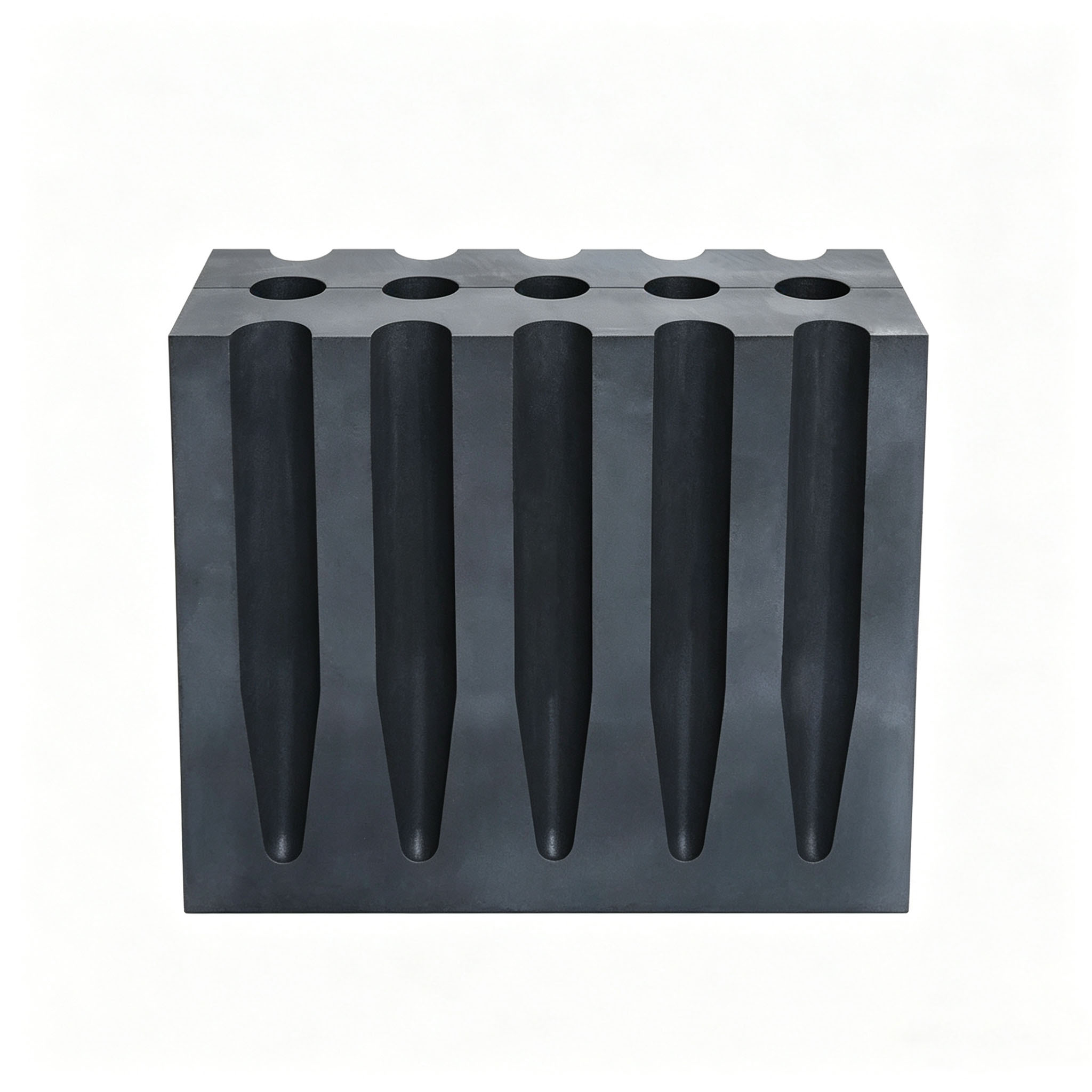 Moule en graphite &agrave; longue cavit&eacute; conique int&eacute;gr&eacute;, matrice en graphite haute r&eacute;sistance pour les segments diamant&eacute;s de coupe de pierre surlongueur