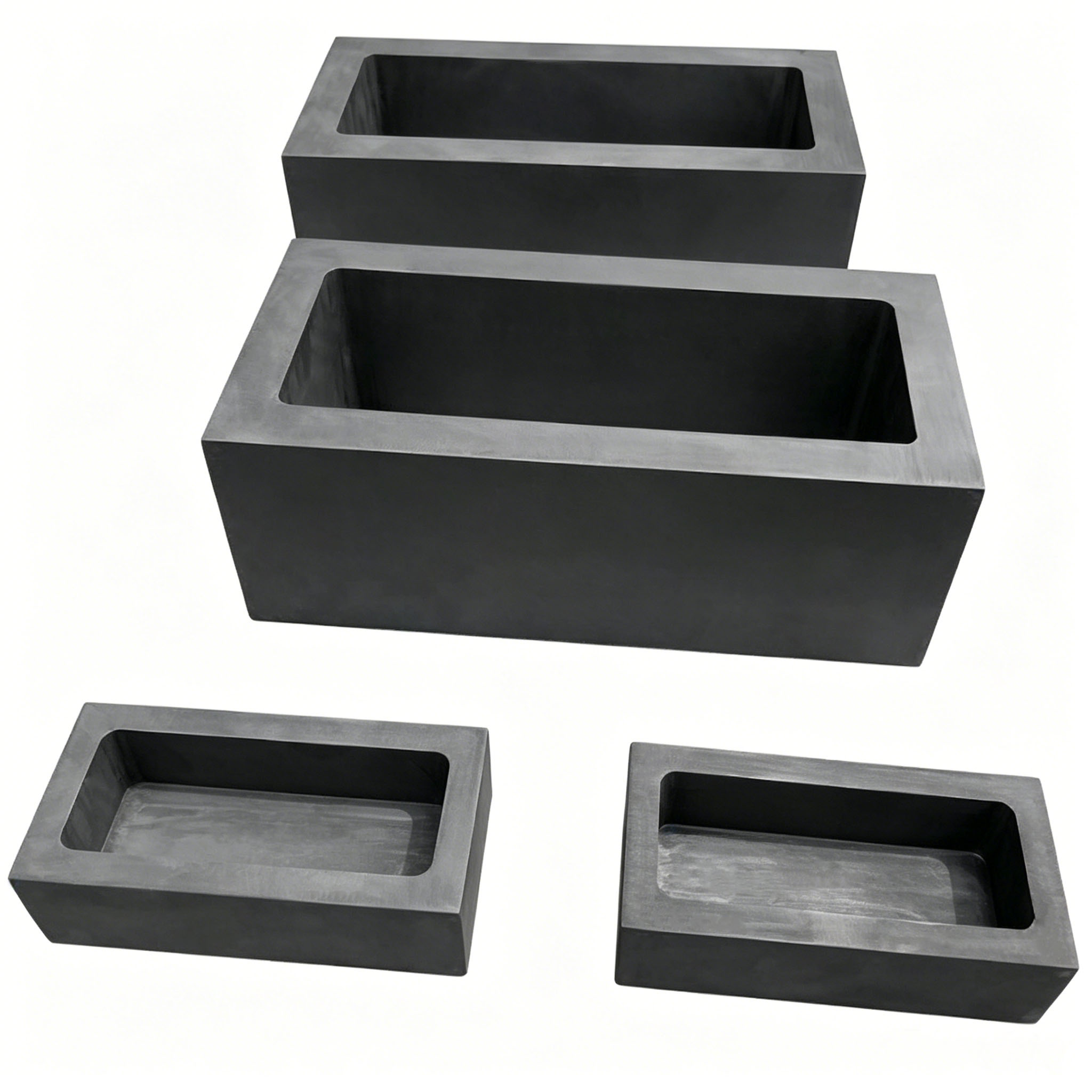 Bateaux en graphite personnalisés de différentes tailles | Moules en graphite pour la coulée métallurgique | Résistance à la fusion et à l'oxydation à haute température