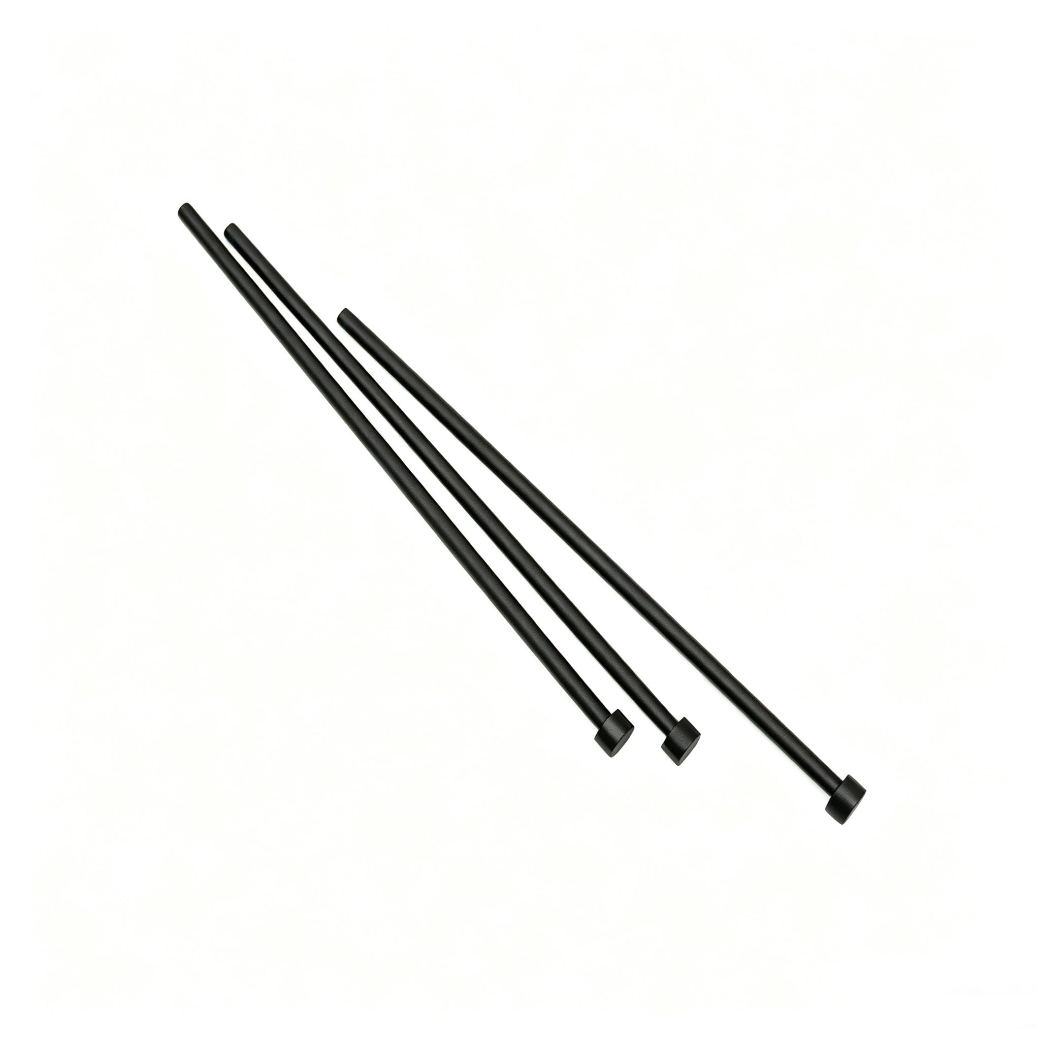 Tige de support en graphite &agrave; t&ecirc;te int&eacute;gr&eacute;e noire mate, arbre de support en graphite de longueur personnalis&eacute;e pour four de frittage sous vide