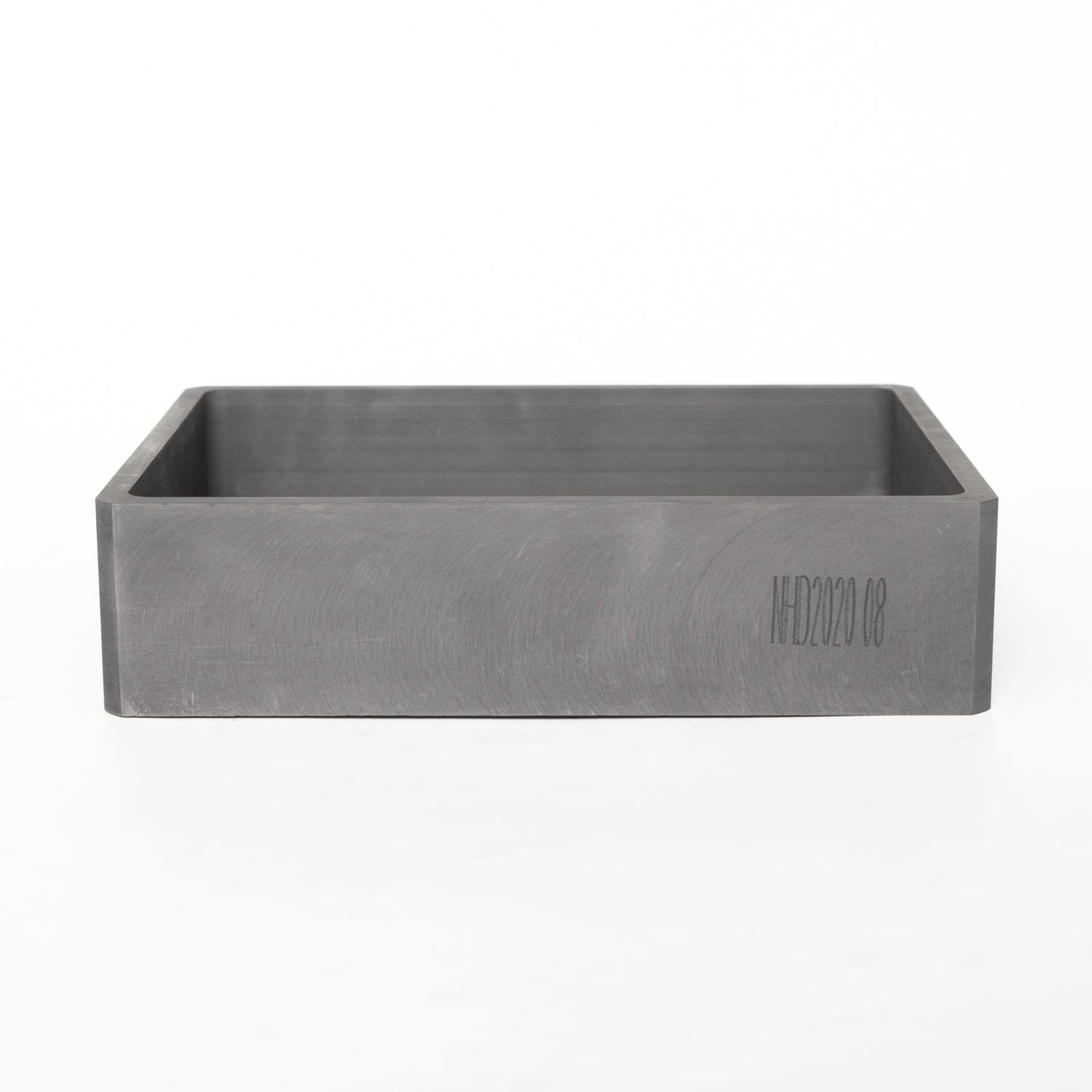 Bo&icirc;te rectangulaire en graphite avec identifiant grav&eacute;, con&ccedil;ue pour les applications industrielles haute temp&eacute;rature n&eacute;cessitant une tra&ccedil;abilit&eacute; mati&egrave;re